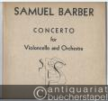 Concerto for Violoncello and Orchestra op. 22. Violoncello and Piano.