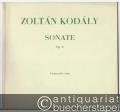 Sonate op. 8 (= Universal Edition, No. 6650). Violoncello solo.
