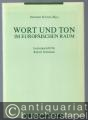 Wort und Ton im europäischen Raum. Gedenkschrift für Robert Schollum.