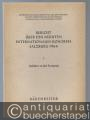 Bericht über den neunten Internationalen Kongress Salzburg 1964. Band I: Aufsätze zu den Symposia. Band II: Protokolle von den Symposia und Round Tables, Vorträge und Kongressprogramm.