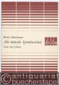 Alte deutsche Spruchweisheit für Tenor und Gitarre (1963) (= DVfM 9044).