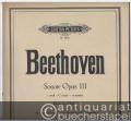 Sonate Op. 111 c moll / C minor / ut mineur (= Edition Peters, Nr. 4032). Klavier zu 2 Händen.