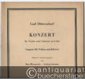 Konzert für Violine und Orchester in G-Dur. Ausgabe für Violine und Klavier.