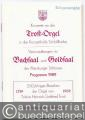 Konzerte an der Trost-Orgel in der Konzerthalle Schloßkirche. Veranstaltungen im Bachsaal und Goldsaal des Altenburger Schlosses. Programm 1989 (zum 250-jährigen Bestehen der Orgel von Tobias Heinrich Gottfried Trost).