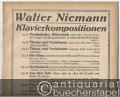 Von Gold drei Rosen. Kleine Variationen für Unterricht und Vortrag, op. 42. - Suite (B moll) nach Worten von J. P. Jacobsen, Nr. 1: Präludium. Der alte Springbrunnen, op. 43 no. 1.