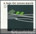 8. Tage der Neuen Musik. Im Bezirk Leipzig, 3. - 10. Mai 1986.
