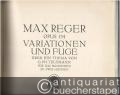 Musik (Bücher/Noten) » Noten/Partituren - Variationen und Fuge über ein Thema von Joh. Seb. Bach für Klavier, Opus 81 und Variationen und Fuge über ein Thema von G. Ph. Telemann, Opus 134.