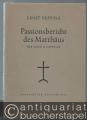 Passionsbericht des Matthäus für Chor a cappella (= Bärenreiter-Ausgabe 2276). Partitur.