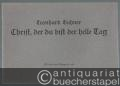 Christ, der du bist der helle Tag. Choralmotette für vierstimmigen Chor (= Bärenreiter-Ausgabe 486).
