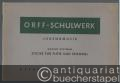 Jugendmusik. Stücke für Flöte und Trommel (= Orff-Schulwerk. Edition Schott Nr. 3625).