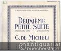 Deuxieme petite Suite / Zweite kleine Suite / Little Suite No. 2, Op. 18. Piano solo complet.
