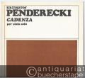 Cadenza per viola sola (1984) (= PWM 8838).
