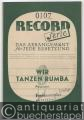 Wir tanzen Rumba. Potpourri (= Record Serie. Das Arrangement für jede Besetzung). Stimmen (unvollständig).