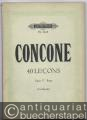 40 Lecons de chant specialement composees pour voix de Basse ou Baryton par J. Concone. Opus 17 (= Edition Peters, No. 1443).