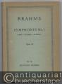 Symphonie Nr. 1 c-Moll Op. 68 (= Edition Peters Nr. 521). Studienpartitur.