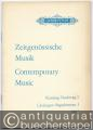 Zeitgenössische Musik / Contemporary Music. Katalog-Nachtrag I / Catalogue-Supplement I.