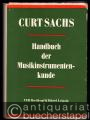 Handbuch der Musikinstrumentenkunde (= Kleine Handbücher der Musikgeschichte nach Gattungen, Band 12).