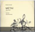 Metai (Das Jahr). Kantate für Tenor, zwei Kinderchöre, Orgel, zwei stereophone Schlagwerkgruppen und Orchester (= DVfM 6119). Conatum 67 (1978). Klavierauszug.