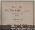 Deutsche Bläsermusik vom Barock bis zur Klassik (= Das Erbe Deutscher Musik. Erste Reihe: Reichsdenkmale, Band 14. Abteilung Kammermusik, Band 2).