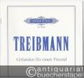 Girlanden für einen Freund für Flöte, Klarinette (in B), Trompete (in B), Violoncello, Vibraphon, 4 Becken, 2 Gongs, 2 Tamtam (1985) (= Edition Peters, Nr. 10452). Partitur. Autograph-Edition.