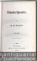 Sprach-/Literaturwissenschaft » Literaturgeschichte - Shakespeare [4 Bände, so vollständig].