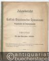 Jahresbericht des Gräflich Gleichenschen Gymnasiums zu Ohrdruf. Progymnasium und Realprogymnasium. Ohrdruf für das Schuljahr 1898/99.