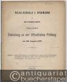 Realschule I. Ordnung zu Ruhrort. Zehnter Bericht. Einladung zu der öffentlichen Prüfung am 30. August 1872.