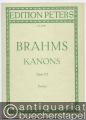 13 Kanons für Frauenstimmen Op. 113 (= Edition Peters, Nr. 2648). Partitur.