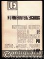 Universal Edition. Nummernverzeichnis.