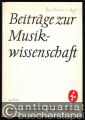Beiträge zur Musikwissenschaft, Heft 1, 1976.