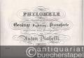 Philomele eine Sammlung der beliebtesten Gesänge mit Begleitung des Pianoforte eingerichtet und herausgegeben von Anton Diabelli, No. 81.