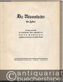 Sammlerstücke/Raritäten » Illustrierte Bücher (Originalgrafik) - Die Adamslieder. Ein Zyklus. Im Sinne und Geiste des Landsknechtes Adam nachgedichtet von Fritz Karpfen [1897-1952].