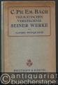 Thematisches Verzeichnis der Werke von C. Ph. Em. Bach (1714-1788).