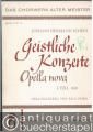 Geistliche Konzerte. Opella nova, I. Teil 1618 (= Das Chorwerk Alter Meister, Reihe IV, Nr. 12). Partitur.