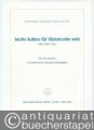 Johann Sebastian Bach. Neue Ausgabe sämtlicher Werke. Serie VI, Band 2. Sechs Suiten für Violoncello solo (BWV 1007 - 1012). Die vier Quellen in verkleinerter Wiedergabe. Faksimile-Beiband zum Kritischen Bericht von Hans Eppstein.