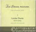 Leichte Duette für den Anfang / Easy duets for beginners (= Zwei Gitarren musizieren / Two Guitars play Musik, 1. Edition Sikorski, Nr. 530).