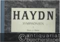 Haydn Symphonien (1-6) Band I (= Edition Peters). Pianoforte zu 4 Händen.