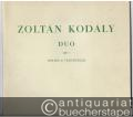 Duo Op. 7. Violino & Violoncello (= UE 7089). 2 Spielpartituren.