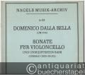 Sonate für Violoncello und unbezifferten Bass (Cembalo oder Orgel) (= Nagels Musik-Archiv, Nr. 83). Erstdruck.