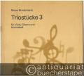 Triostücke 3 in fünf Sätzen für Viola, Gitarre und Kontrabaß (1983) (= DVfM 8365). Partitur.
