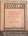 Variationen und Fuge für Orchester über ein Thema von Mozart, Opus 132 (= Edition Peters, No. 3974). Klavier zu 4 Händen.