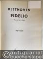 Musik (Bücher/Noten) » Noten/Partituren - Fidelio [Op. 72]. Opera in 2 acts. Full score.