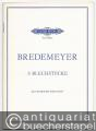 5 Blechstücke für 2 Trompeten und 2 Posaunen (1979) (= Edition Peters, Nr. 5582a). [Taschenpartitur]. Autograph-Edition.