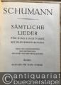 Musik (Bücher/Noten) » Noten/Partituren - Sämtliche Lieder für eine Singstimme mit Klavierbegleitung. Band I (= Edition Peters, Nr. 2383c). Ausgabe für tiefe Stimme.