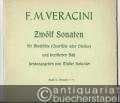 Zwölf Sonaten für Blockflöte (auch Querflöte oder Violine) und bezifferten Bass (Klavier oder Cembalo, Violoncello ad libitum), Band III: Sonaten 7-9 (= Edition Peters, Nr. 4965c).