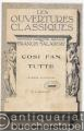 Musik (Bücher/Noten) » Noten/Partituren - Cosi fan tutte, celebre Ouverture de W. A. Mozart (= Les Ouvertures classiques. Nouvelle collection arrange de Francis Salabert, No. 28). Salonorchester. 16 Stimmen.