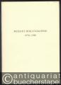 Mozart-Bibliographie 1976 - 1980. Mit Nachträgen zur Mozart-Bibliographie bis 1975.