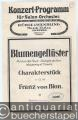Musik (Bücher/Noten) » Noten/Partituren - Blumengeflüster. Charakterstück / Murmure des fleurs / Bisbiglio dei fiori / Whispering of flowers (= Konzert-Programm für Salon-Orchester). 13 Stimmen.