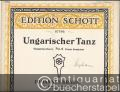 Ungarischer Tanz No. 6 / Hungarian Dance / Danse hongroise (= Edition Schott, No. 07596). Einzel-Ausgabe. Violine und Piano.