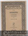 6 Stücke für Orchester, Op. 6. Fassung von 1928 / Six pieces for orchestra (= Philharmonia Partituren, No. 394 / Editio Musica, Z.9012).